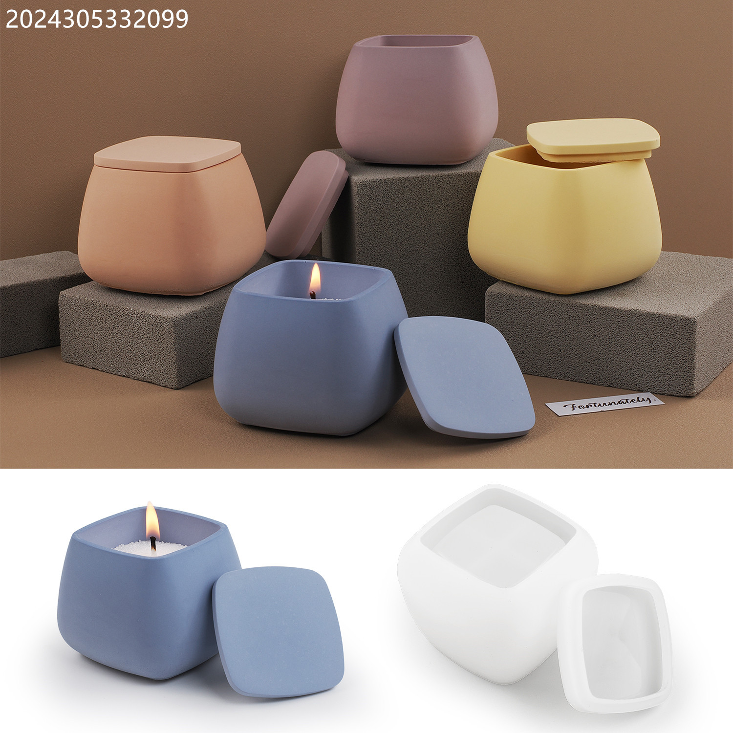 Candle Making Jars With Lids - DIY Epoksi Çimento Alçı Silikon Kalıp