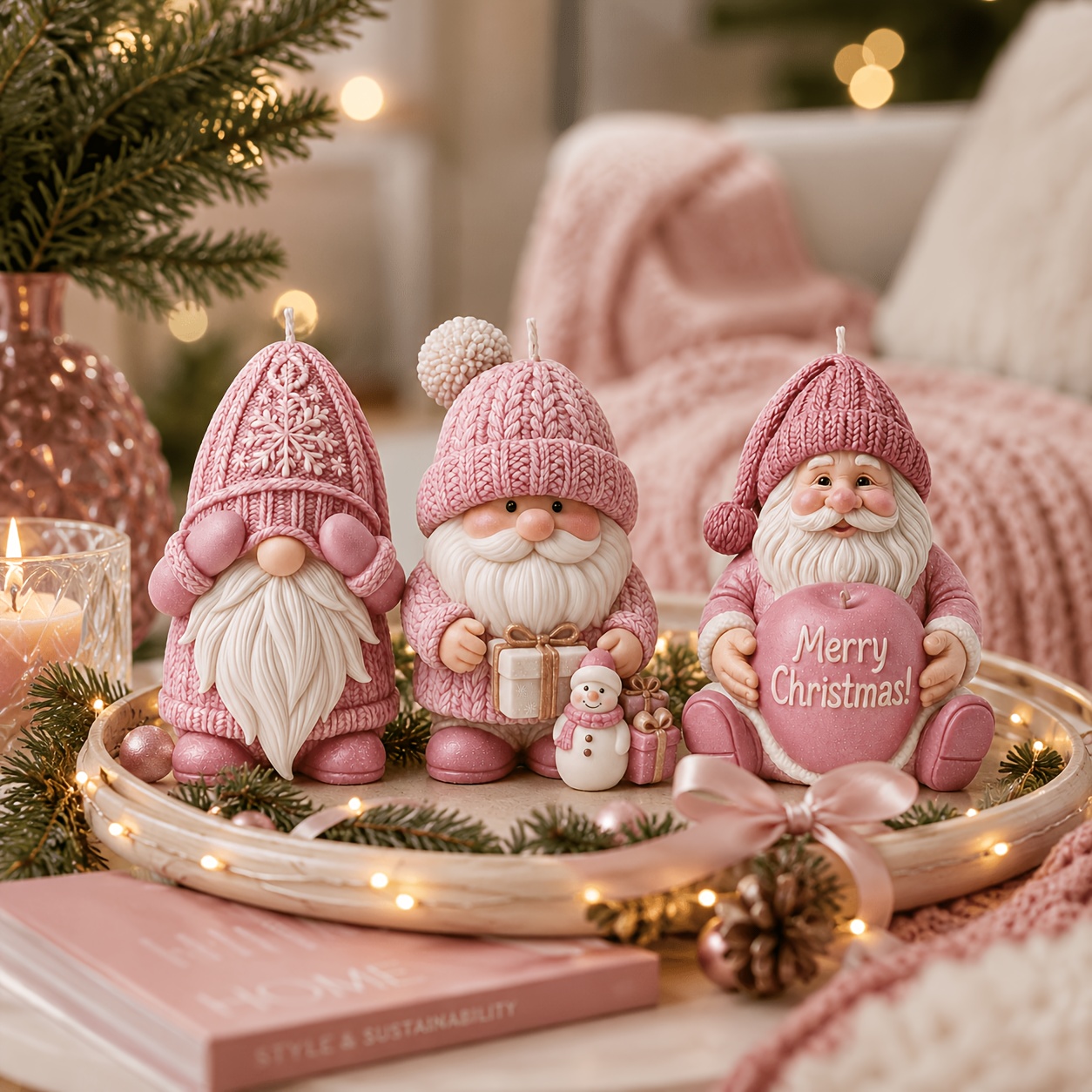 Noel Tatili Gnome Silikon Mum  - Candle Making Kits incelemesi ve fiyatı
